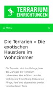 How terrarium-einrichtungen.de looks like on a mobile device such as an iPhone.