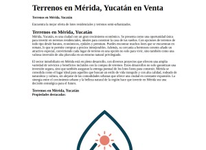 How terrenosenmeridayucatan.com.mx looks like on a tablet such as an iPad.