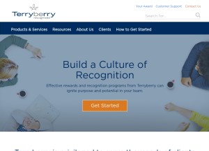 How terryberry.com looks like on a tablet such as an iPad.