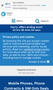 How tescomobile.com looks like on a mobile device such as an iPhone.