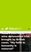 How teslarati.com looks like on a mobile device such as an iPhone.