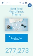 How tesseracttheme.com looks like on a mobile device such as an iPhone.