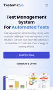 How testomat.io looks like on a mobile device such as an iPhone.