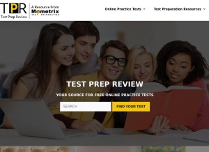How testprepreview.com looks like on a tablet such as an iPad.