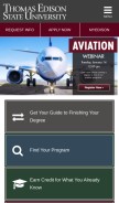 How tesu.edu looks like on a mobile device such as an iPhone.