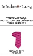 How tetedemort.org looks like on a mobile device such as an iPhone.