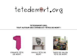 How tetedemort.org looks like on a tablet such as an iPad.