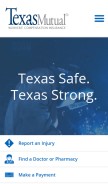 How texasmutual.com looks like on a mobile device such as an iPhone.