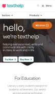 How text.help looks like on a mobile device such as an iPhone.