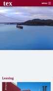 How textainer.com looks like on a mobile device such as an iPhone.