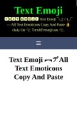 How textemoji.us looks like on a mobile device such as an iPhone.