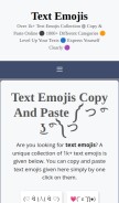 How textemojis.org looks like on a mobile device such as an iPhone.
