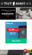 How textmemes.com looks like on a mobile device such as an iPhone.