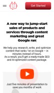 How textscout.io looks like on a mobile device such as an iPhone.