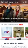 How tf1.fr looks like on a mobile device such as an iPhone.