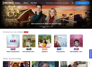 How tf1.fr looks like on a tablet such as an iPad.