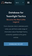 How tftactics.gg looks like on a mobile device such as an iPhone.