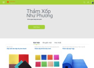 How thamxop.com looks like on a tablet such as an iPad.