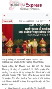 How thanhhoaexpress.vn looks like on a mobile device such as an iPhone.