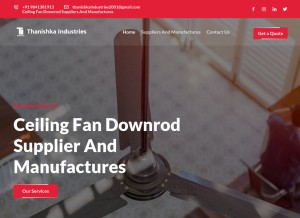 How thanishkaindustries.co.in looks like on a tablet such as an iPad.