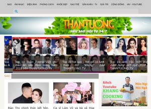 How thantuong.tv looks like on a tablet such as an iPad.