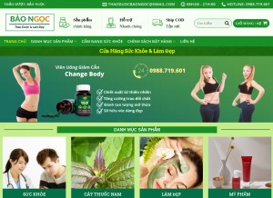 How thaoduocbaongoc.com looks like on a tablet such as an iPad.
