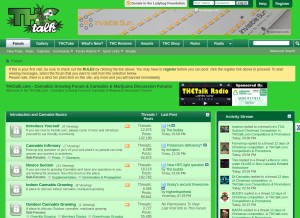 How thctalk.com looks like on a tablet such as an iPad.