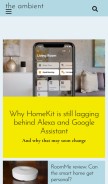 How the-ambient.com looks like on a mobile device such as an iPhone.