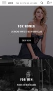 How the-clothinglounge.com looks like on a mobile device such as an iPhone.