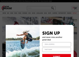How the-house.com looks like on a tablet such as an iPad.