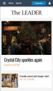 How the-leader.com looks like on a mobile device such as an iPhone.