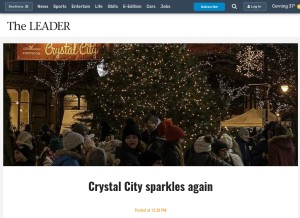 How the-leader.com looks like on a tablet such as an iPad.