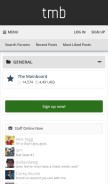 How the-mainboard.com looks like on a mobile device such as an iPhone.