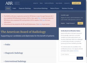 How theabr.org looks like on a tablet such as an iPad.