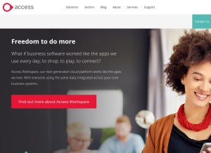 How theaccessgroup.com looks like on a tablet such as an iPad.