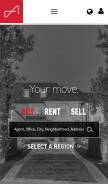 How theagencyre.com looks like on a mobile device such as an iPhone.