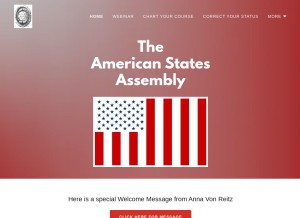 How theamericanstatesassembly.net looks like on a tablet such as an iPad.
