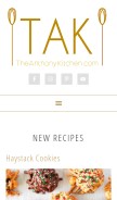 How theanthonykitchen.com looks like on a mobile device such as an iPhone.