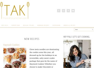 How theanthonykitchen.com looks like on a tablet such as an iPad.