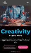 How theartcareerproject.com looks like on a mobile device such as an iPhone.