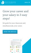 How theartofed.com looks like on a mobile device such as an iPhone.