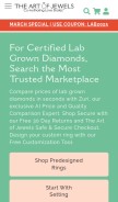 How theartofjewels.com looks like on a mobile device such as an iPhone.
