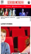 How theatrenerds.com looks like on a mobile device such as an iPhone.