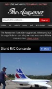 How theawesomer.com looks like on a mobile device such as an iPhone.