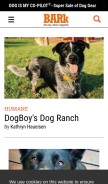 How thebark.com looks like on a mobile device such as an iPhone.