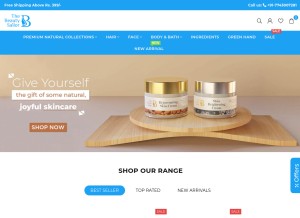 How thebeautysailor.com looks like on a tablet such as an iPad.