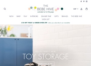 How thebebehive.com looks like on a tablet such as an iPad.