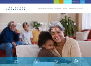 How theberylinstitute.org looks like on a tablet such as an iPad.