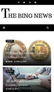 How thebingnews.com looks like on a mobile device such as an iPhone.