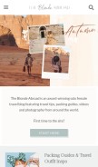 How theblondeabroad.com looks like on a mobile device such as an iPhone.